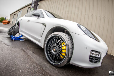 Porsche Radwechsel mit Wagenheber