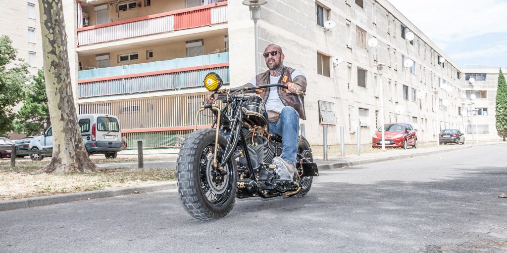 Pressefotograf Dortmund, Harley Davidson Softail Night Train 2008, Customizing beim Bandidos MC